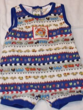 Small Steps Truck Construction Romper 0-3 Months